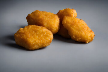 picture of chicken nuggets, made of processed meat, a tasty fast food, savory