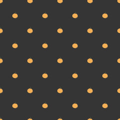 Seamless orange pattern. Colored orange fruit background