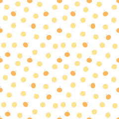 Seamless orange pattern. Colored orange fruit background