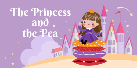 the princess and the pea fairy tale banner