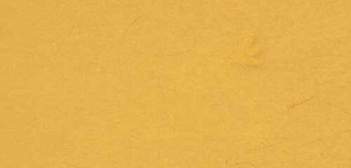 一葉の紅葉　茶　和紙背景