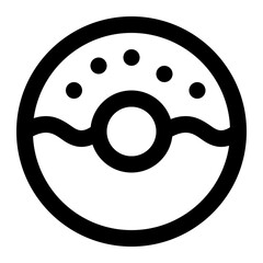 Fototapeta premium donut line icon