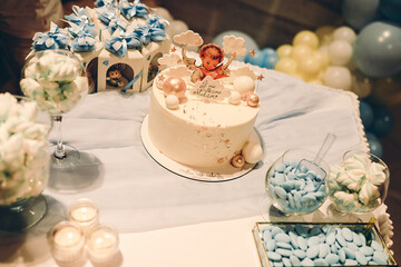 wedding cake with candles