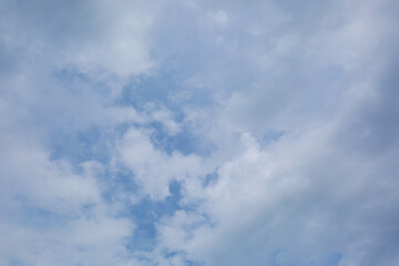 Beautiful blue sky covered with clouds as background
