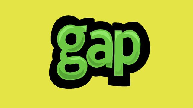 Yellow screen animation video written GAP