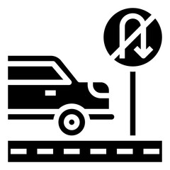 Car Accident_No Turn line icon,linear,outline,graphic,illustration