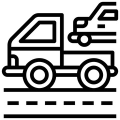 Car Accident_Transport line icon,linear,outline,graphic,illustration