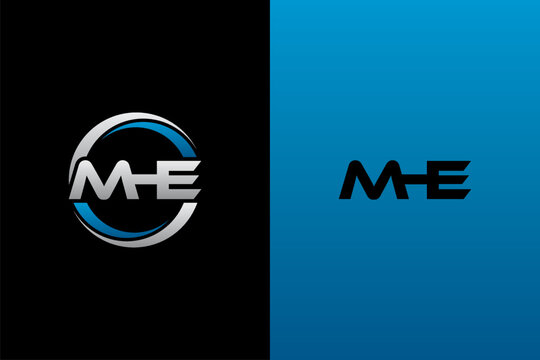 MHE Letter Initial Logo Design Template Vector Illustration