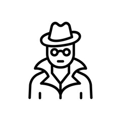 Black line icon for spies