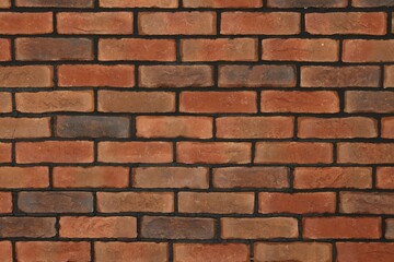 Fototapeta premium Decorative bricks on wall as background. Interior design. Tiles installation process