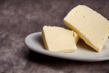 a picture of butter, processed milk, juicy and fatty, animal derived food