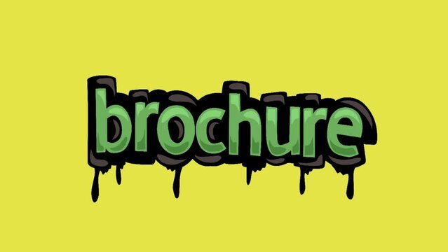 Yellow screen animation video written BROCHURE