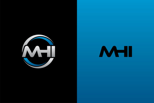MHI Letter Initial Logo Design Template Vector Illustration