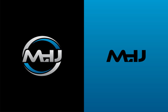 MHJ Letter Initial Logo Design Template Vector Illustration