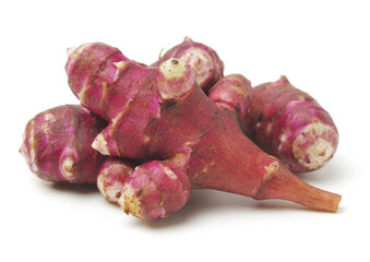 Jerusalem artichoke on white background 