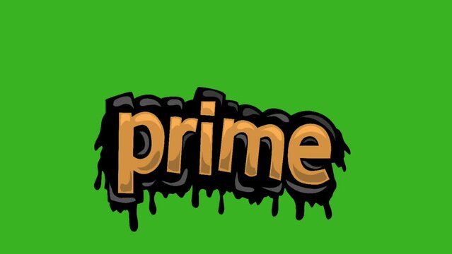 Green screen animation video written PRIME