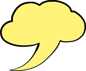 doodle freehand sketch drawing of word balloon.