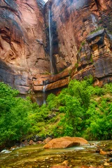 Stof per meter Emerald Falls in Zion National Park in the USA © Fyle