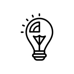 Black line icon for dim