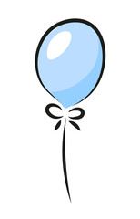 Niebieski balon ilustracja