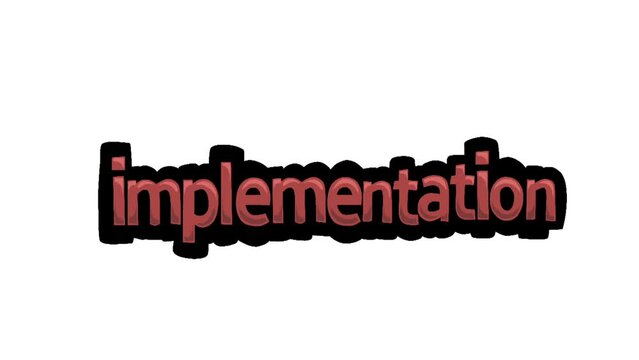 White screen animation video written IMPLEMENTATION