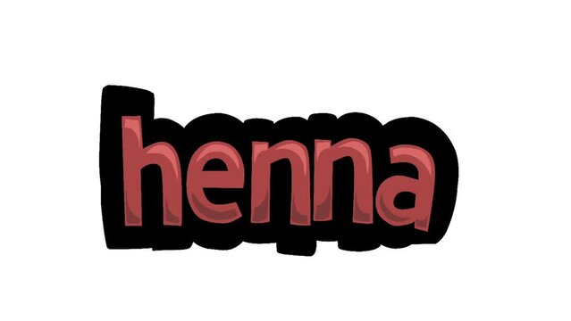White screen animation video written HENNA
