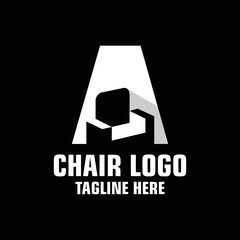 Letter A Sofa Logo Design Template Inspiration, Vector Illustration.