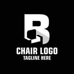 Letter B Sofa Logo Design Template Inspiration, Vector Illustration.
