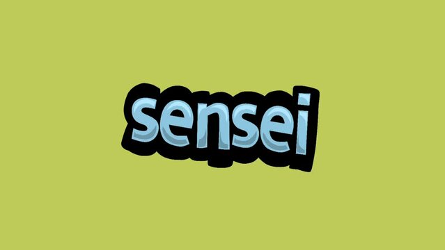 Yellow screen animation video written SENSEI