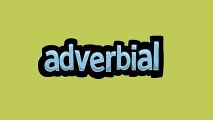 Yellow screen animation video written ADVERBIAL