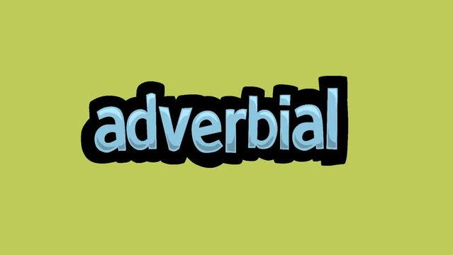 Yellow screen animation video written ADVERBIAL