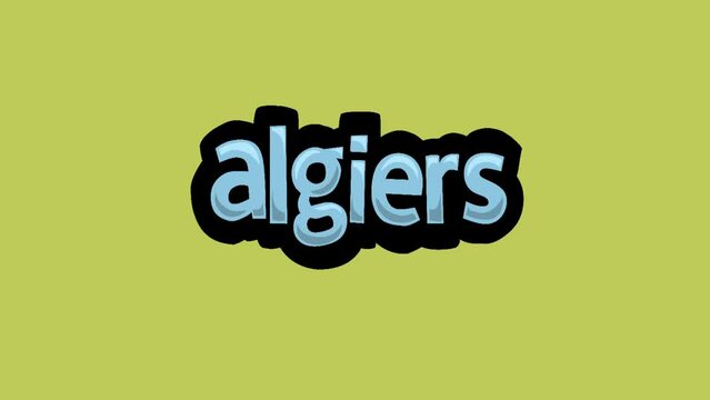 Yellow screen animation video written ALGIERS