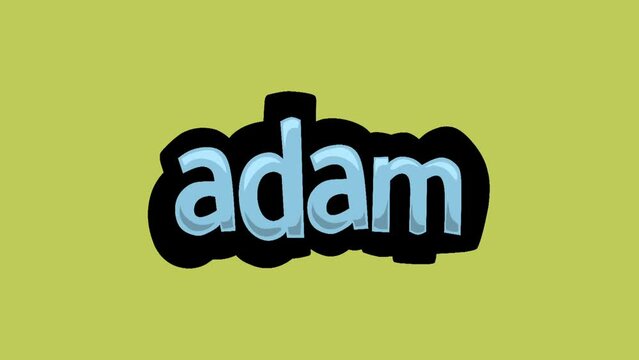 Yellow screen animation video written ADAM