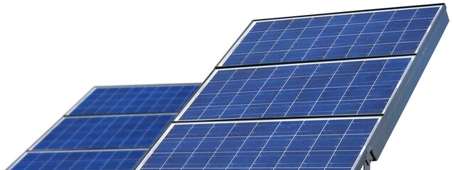 Two solar panels photovoltaic source isolated, renewable energy concept