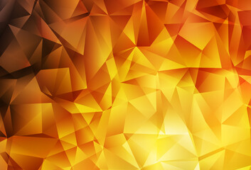 Light Orange vector abstract mosaic background.