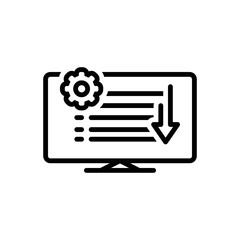 Black line icon for attribute