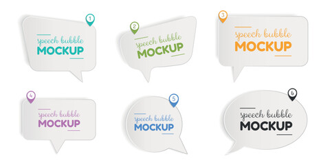 Speech Bubble Set - Different Vector Illustrations Isolated On White Background
