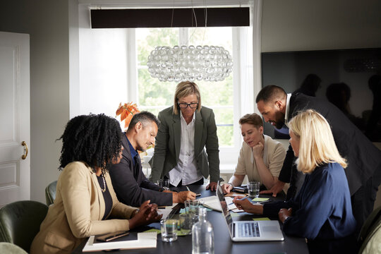 Business people at meeting