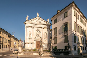 View at the Church of Saint Antonio in the streets of Udeine - Italy