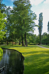 Panoramic view scenery of river in Denmark
