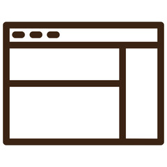 blog sidebar window outline icon