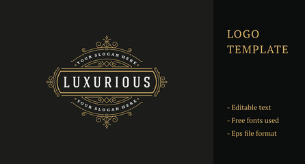 Luxury Ornament Royal Logo Template Design