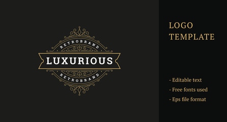 Luxury Ornament Royal Logo Template Design