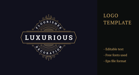 Luxury Ornament Royal Logo Template Design