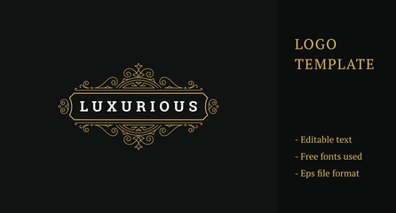 Luxury Ornament Royal Logo Template Design