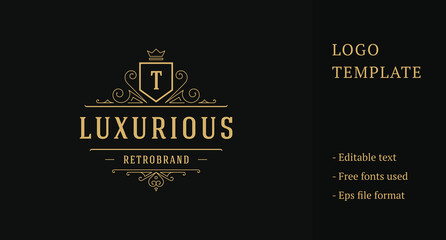 Luxury Ornament Royal Logo Template Design