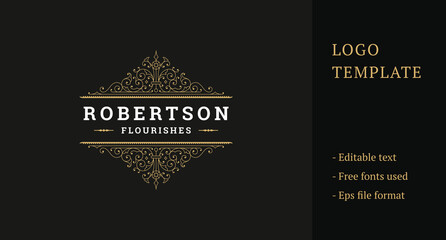 Luxury Ornament Royal Logo Template Design