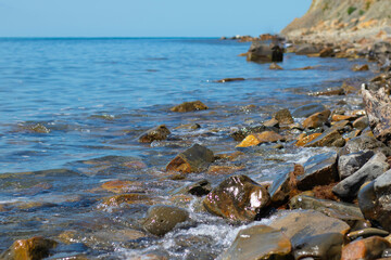 Close-up of the rocky seashore