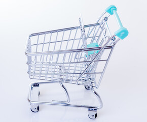 shopping cart isolated on white