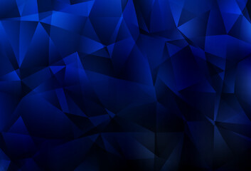 Obraz premium Dark BLUE vector polygonal pattern.